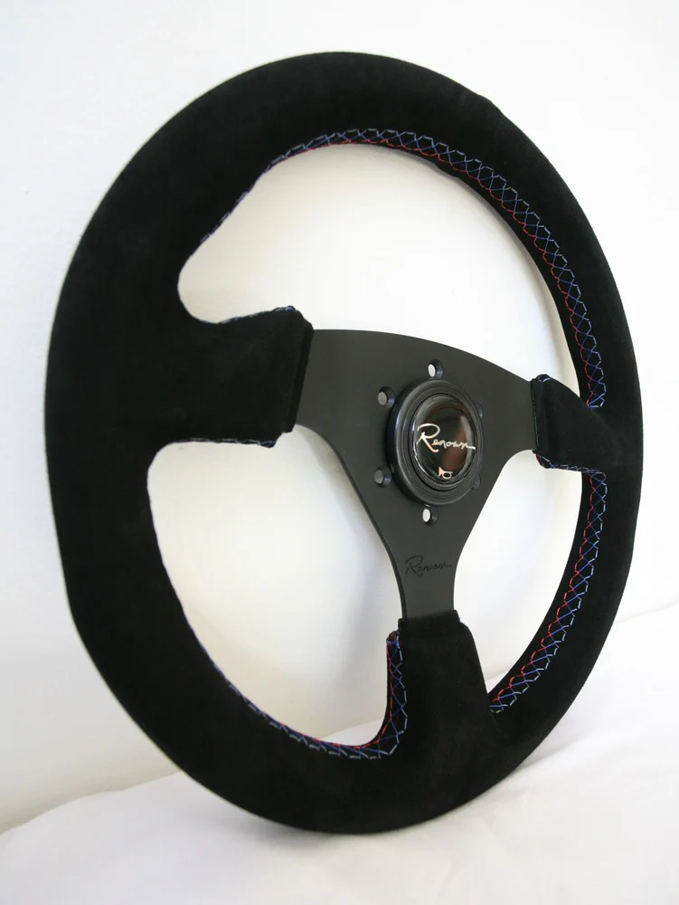 Renown Clubsport Motorsport Steering Wheel - Tricolor Stitching - Image 3