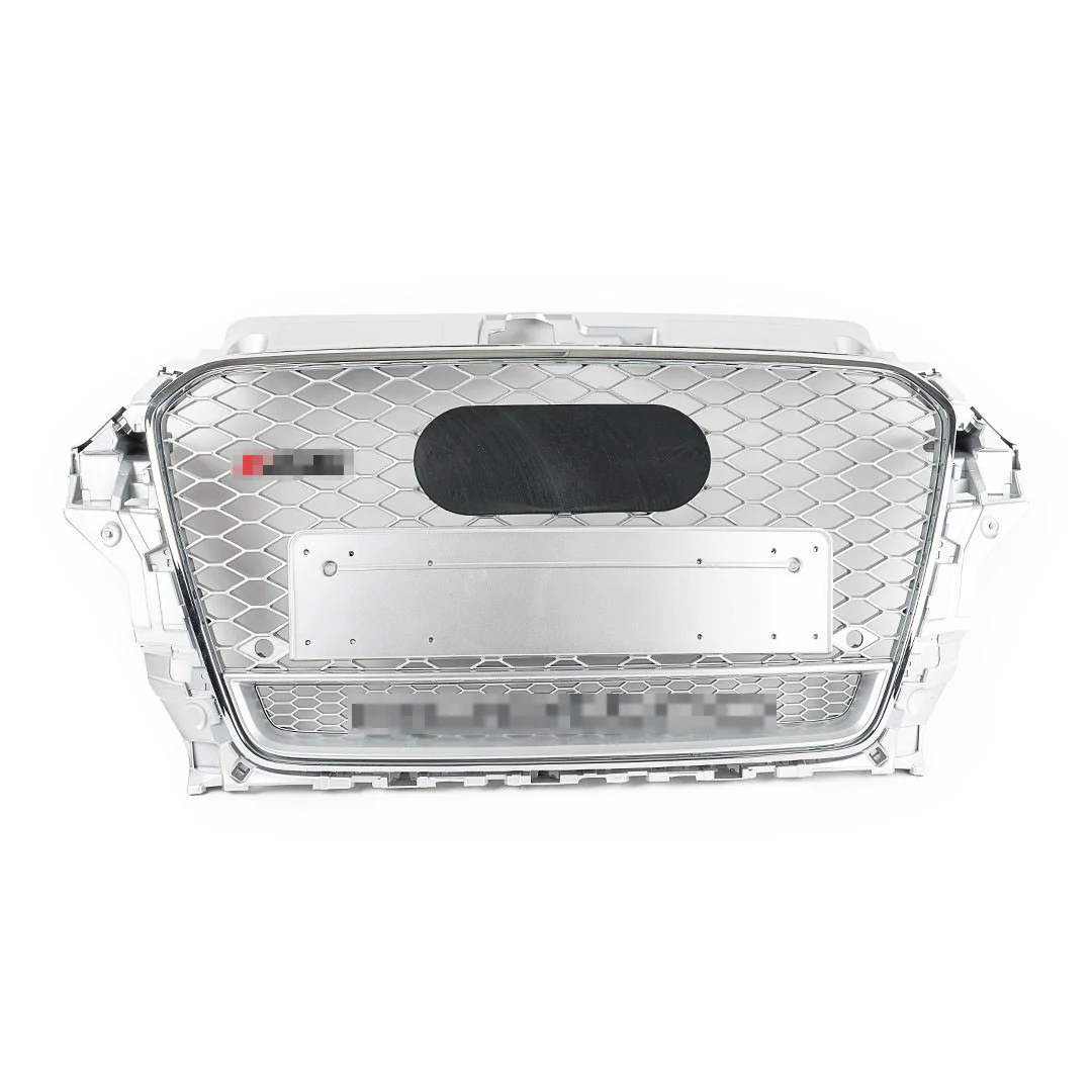 RS Style Grille for 8V/S3 Pre-Facelift - Silver With Silver Surround - Silver Quattro