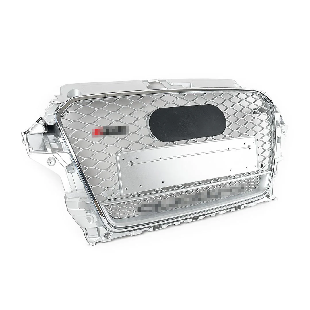 RS Style Grille for 8V/S3 Pre-Facelift - Silver With Silver Surround - Silver Quattro - Image 2