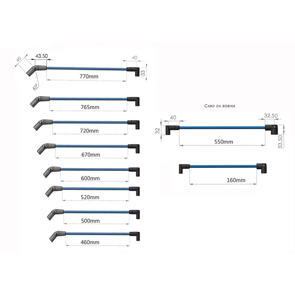 SPA TURBO SBF 9.0mm HEI spark plug wire set - Image 5
