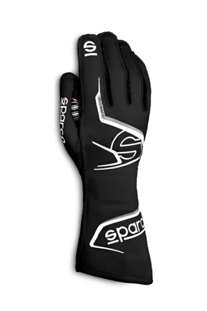 Sparco Competition Gloves Arrow - Black/White - Size 8 (X-Small)
