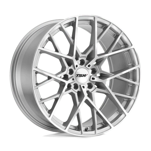 TSW SEBRING 18X8.5 5X120 ET20 SILVER W/ MIRROR CUT FACE