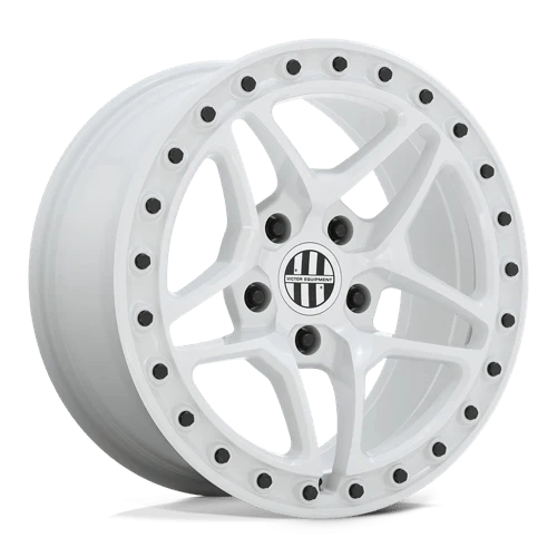 Victor Equipment BERG 17X8 5X130 ET10 GLOSS WHITE W/ BLACK BOLTS