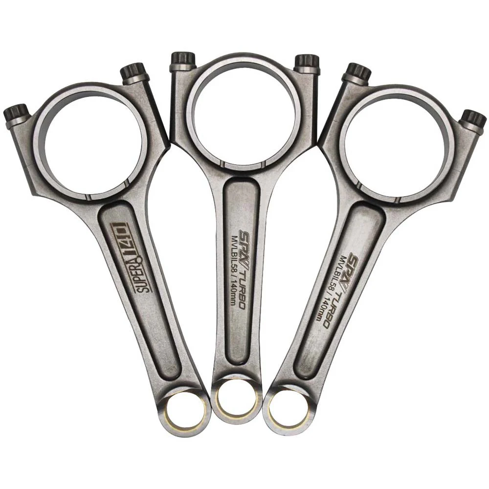 VW 140 MM 4340 A-BEAM forged connecting rods UP TSI GTI 1.0 3 cylinder 19mm 3 pcs set