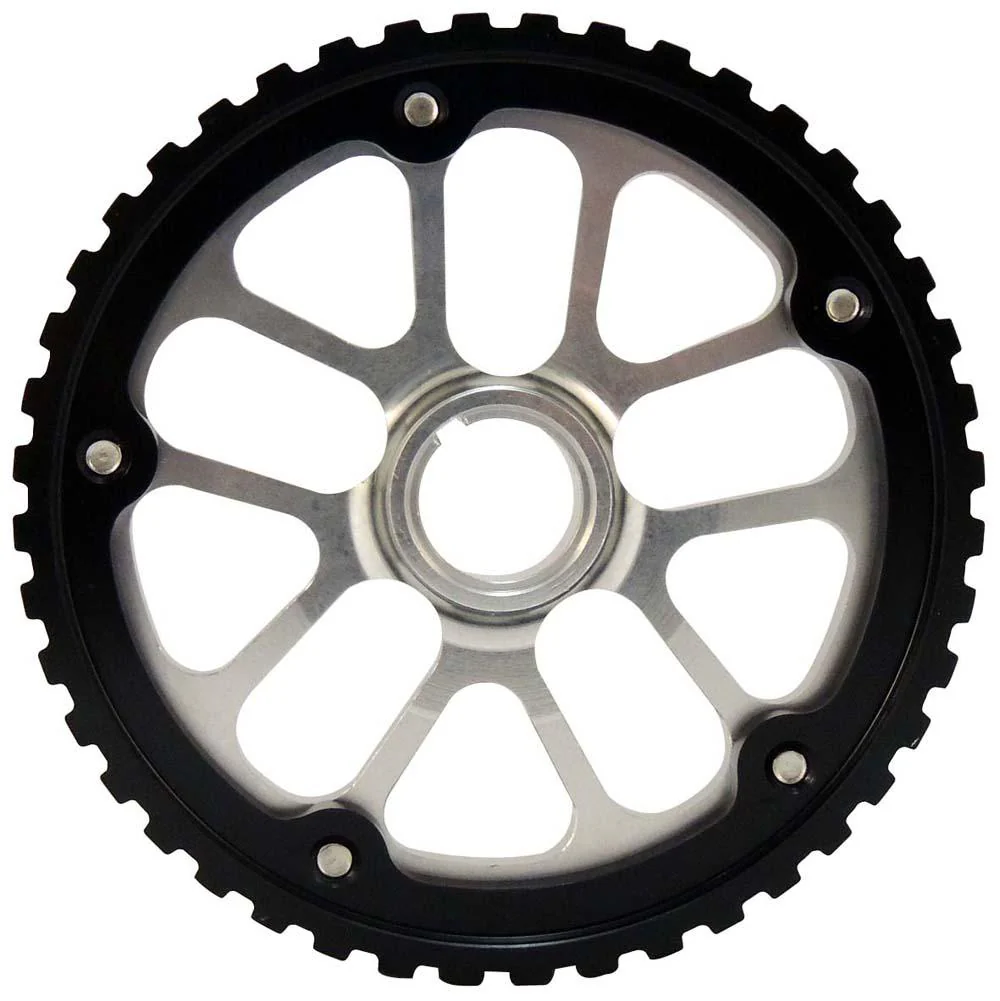 VW 74-98 8V Y series adjustable cam gear pulley + lightweight intermediate shaft pulley - Black/Silver - Image 5