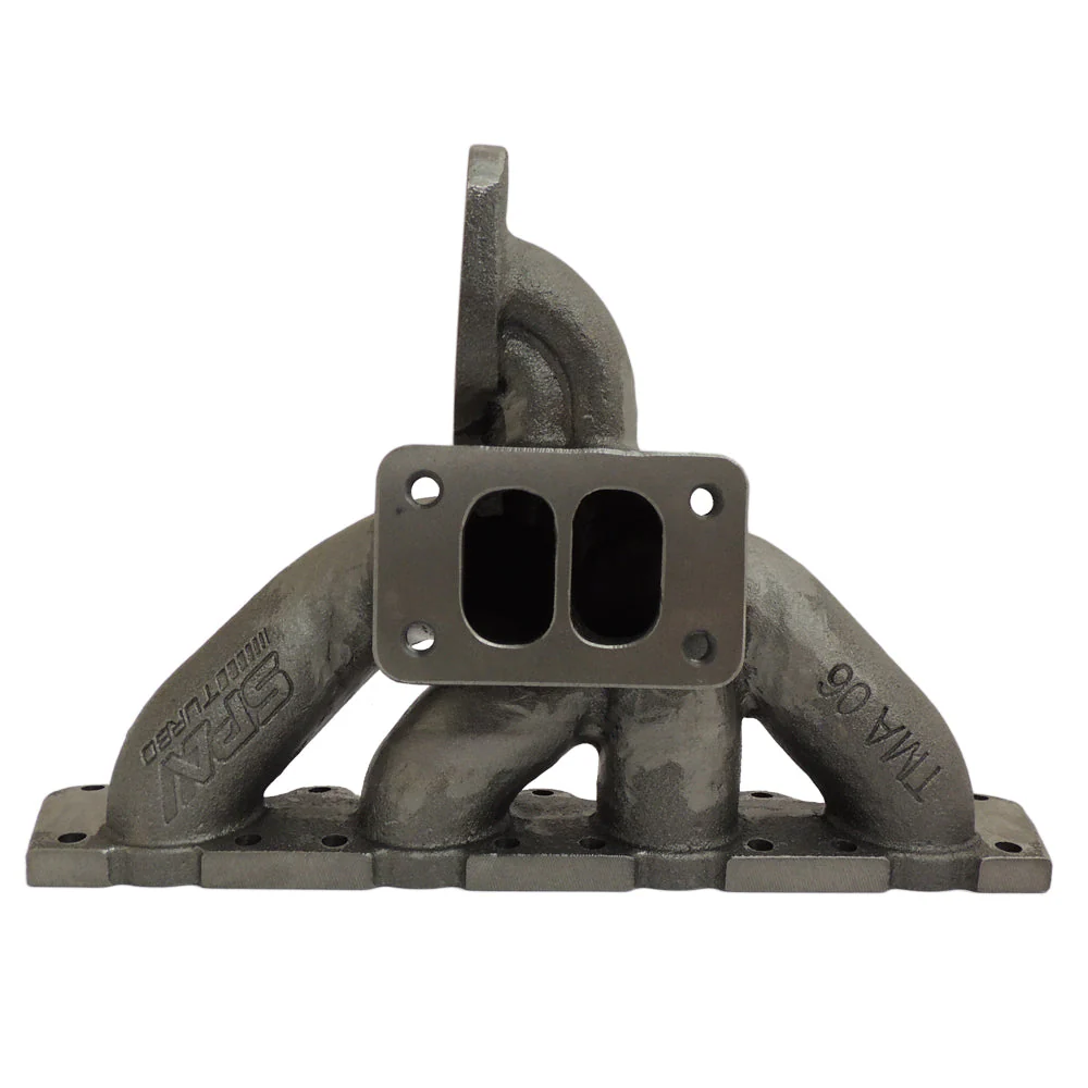 VW MKIV GTI T3 Twin Scroll Top Mount Flange Turbocharger Exhaust Manifold - Image 2