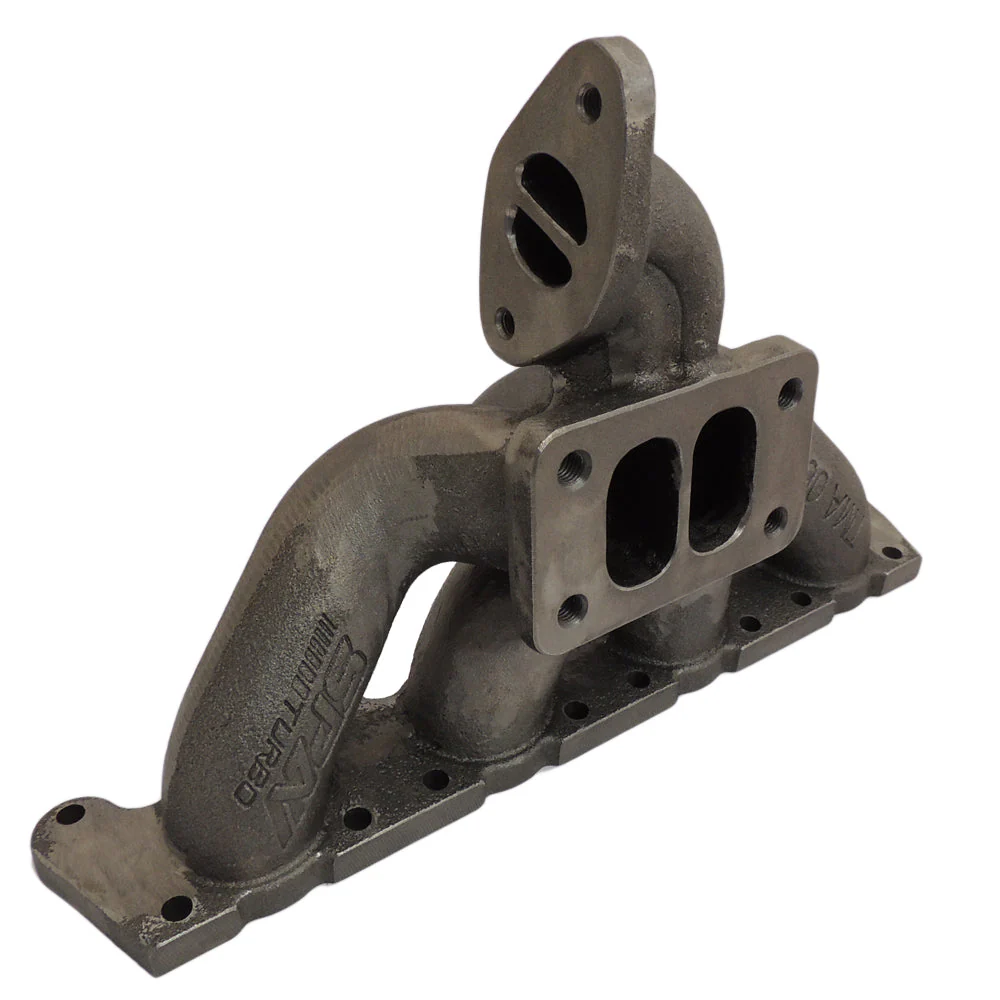 VW MKIV GTI T3 Twin Scroll Top Mount Flange Turbocharger Exhaust Manifold + Cast Aluminum Intake Manifold - Image 8