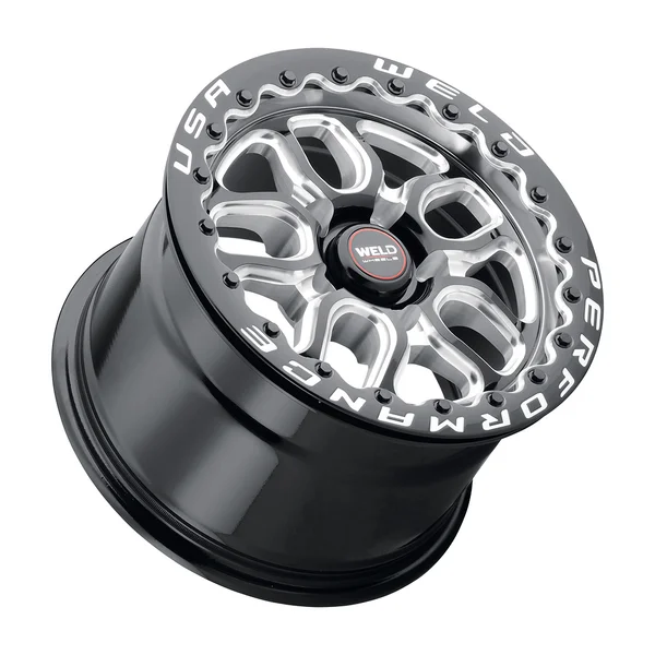 Weld Racing Laguna Beadlock 15x10 / 5x120 BP / ET45 / 7.25in BS Wheel - Gloss Black Milled - Image 3