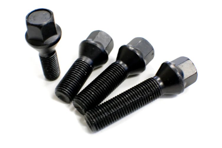 Wheel Bolt for 4-Lug VW/Audi & BMW (M12x1.5 BLACK Cone Seat)